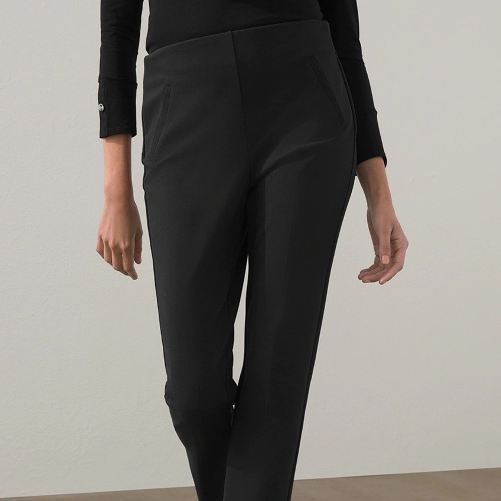 Chico's Ponte Slim Ankle Pants Black Size 12‎ Chico's Size 2 Workwear Casual